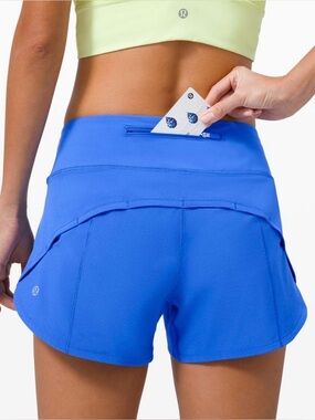 Lululemon Speed Up Short Long *4”Updated Fit in Wild Bluebell Size 12
